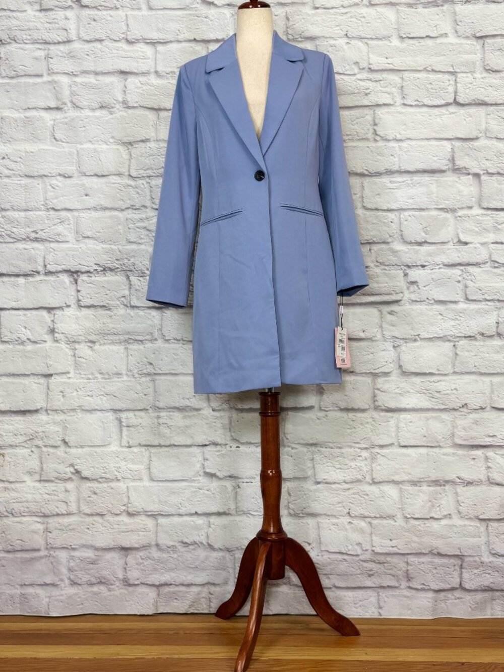 Avec Les Filles Light Blue Longline Blazer